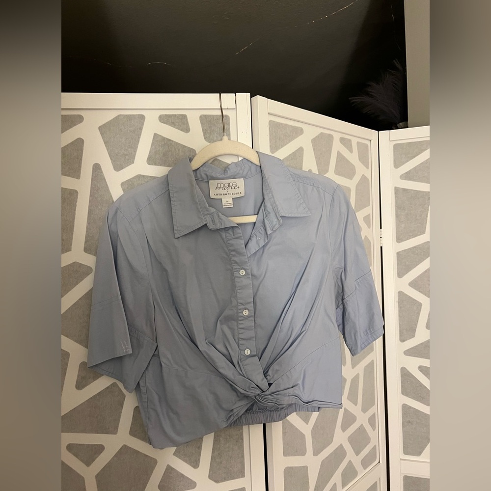 Anthropologie Light Blue Button-Down Shirt
